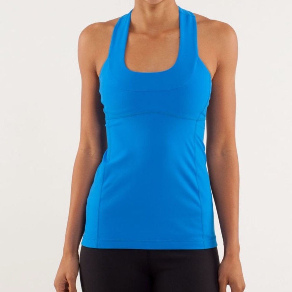 Blue lululemon scoop neck tank
